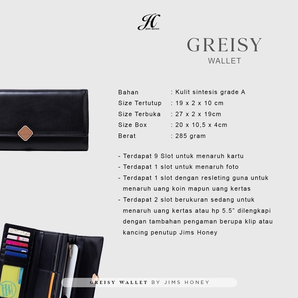 JIMS HONEY DOMPET PANJANG WANITA GREISY WALLET