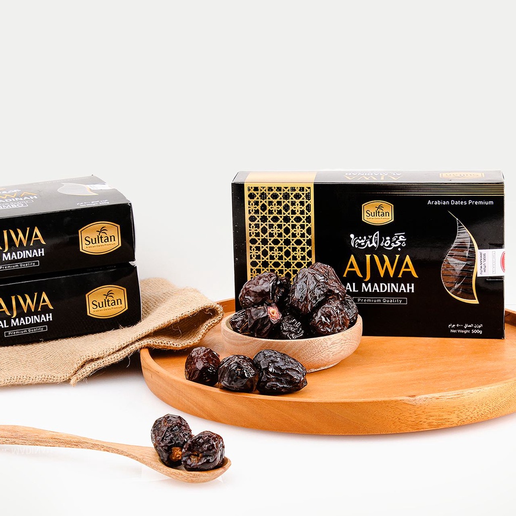 

Kurma Ajwa Al Madinah SULTAN 500 gr - Premium Quality Dates / Kurma Nabi Best Quality / 100% Asli Kurma Ajwah Medium - Jumbo ORIGINAL