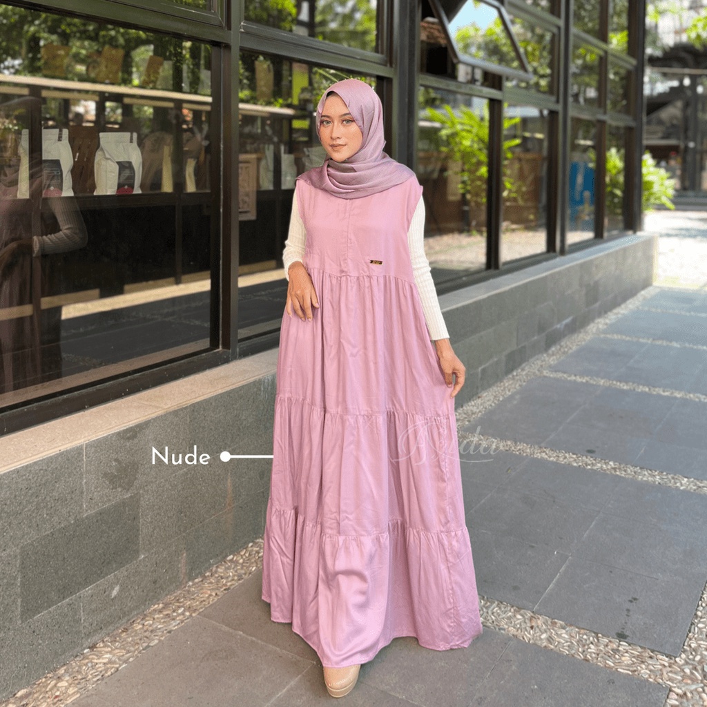 Belva Inner Dress Sleveless Tanpa Lengan Grade A