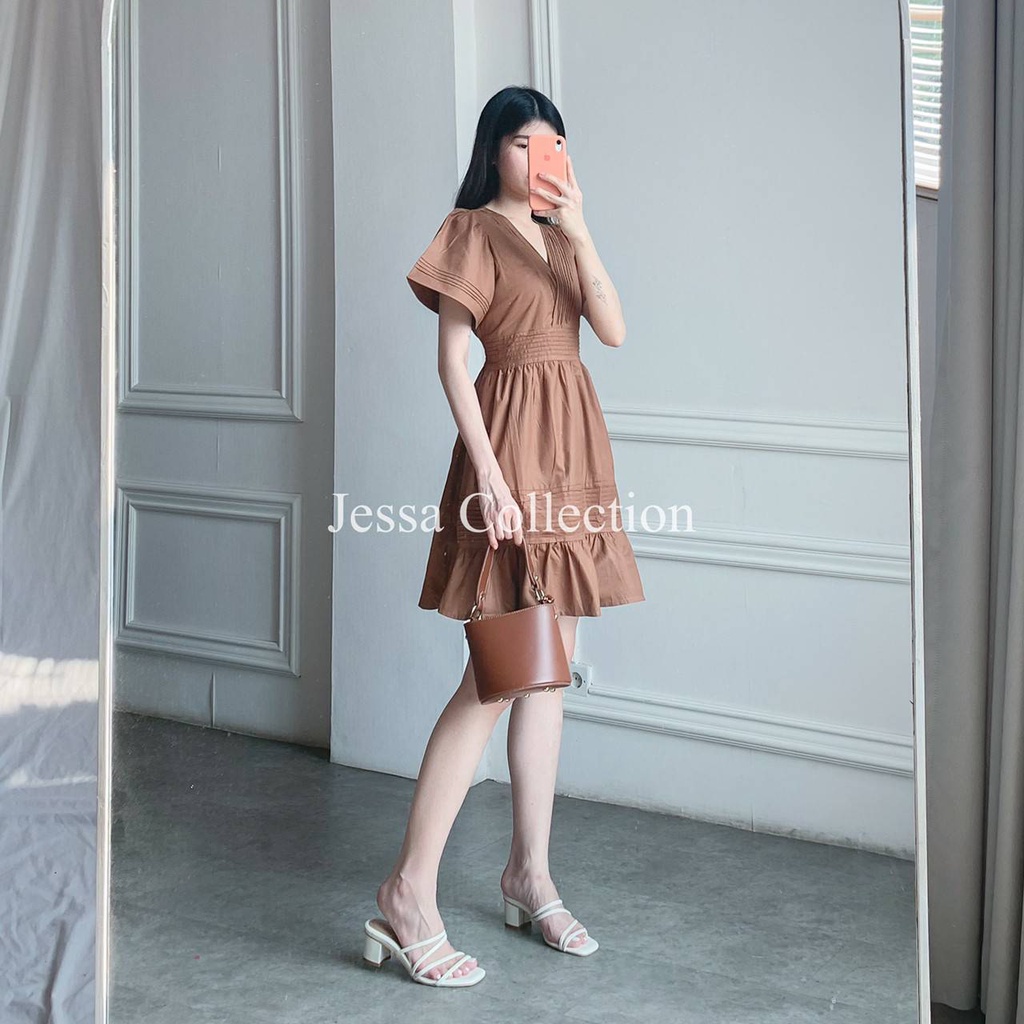 Premium Bilva Dress TH 839 COTTON Gaun Mini Wanita Bahan Katun Simple