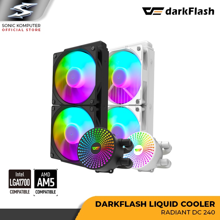 AIO Liquid Cooler Darkflash Radiant DC240 AM5 LGA1700 Ready