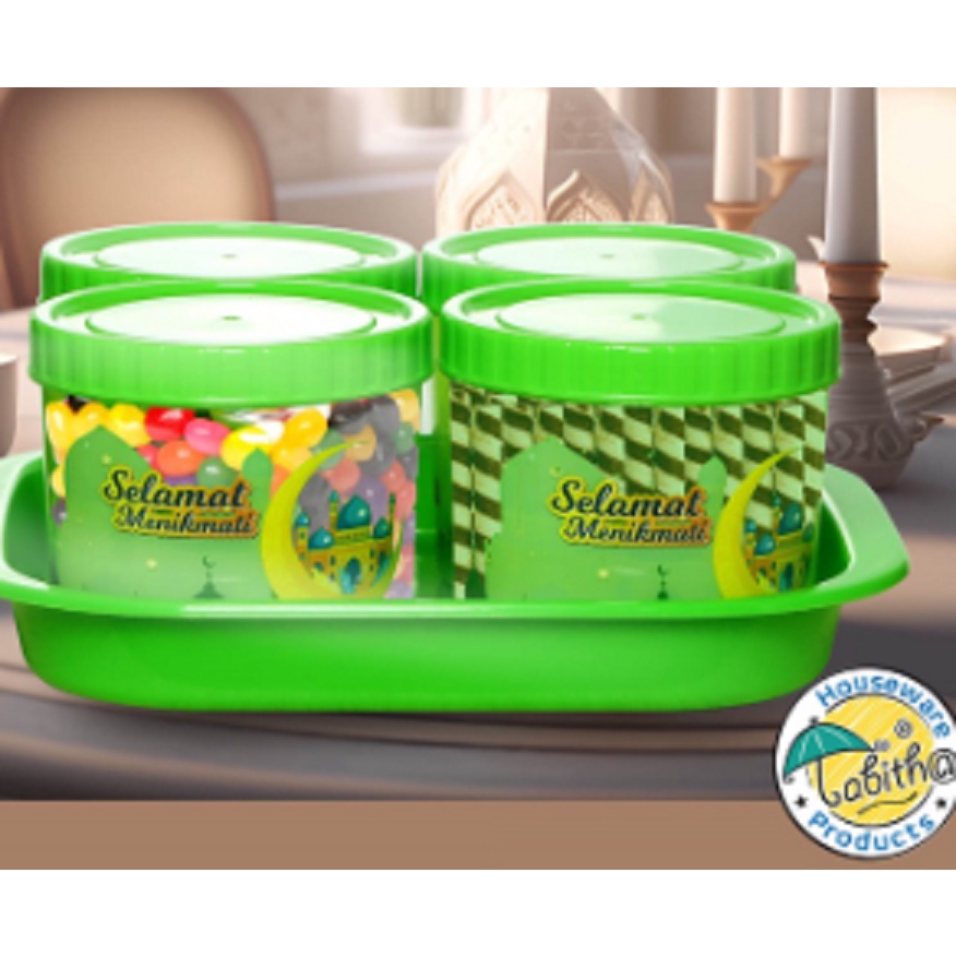 Toples Plastik Set Isi 4 Pcs Edisi Spesial Ramadhan / Terlaris