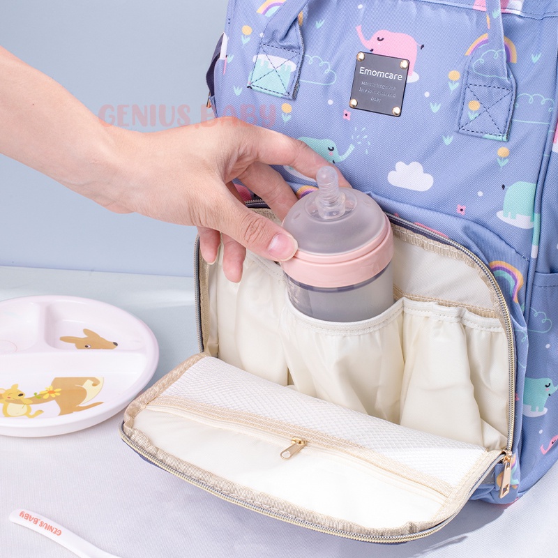 Genius Bala Tas diaper Bayi Multifungsi Baby diapers bag Perawatan tas Perlengkapan Ransel Backpack Tas Ibu Ransel ukuran Besar Pola Tahan Air Popok