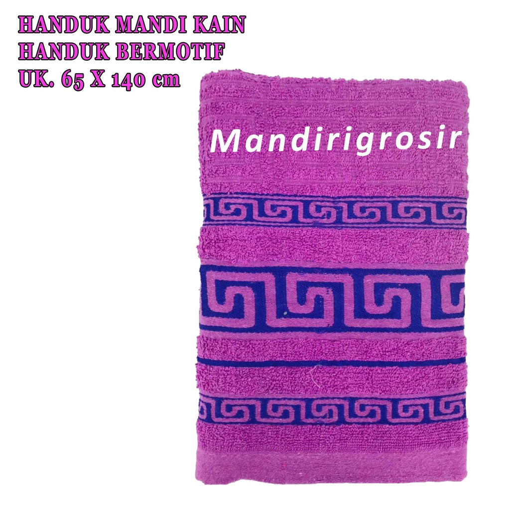 Handuk Bermotif* Handuk Mandi Kain* Handuk Dewasa* Uk. 65X140cm