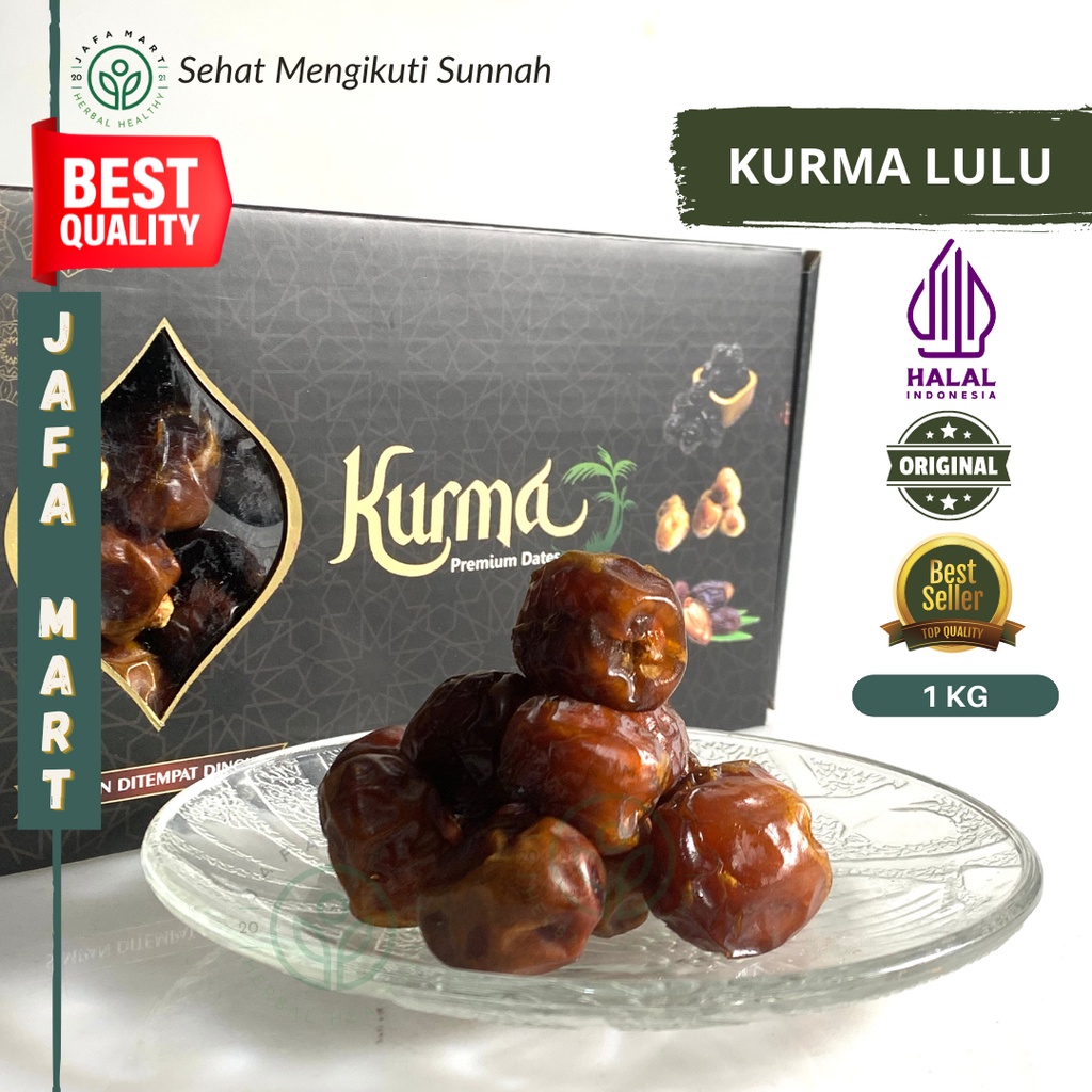 

Kurma Lulu Date Crown - Kurma Lulu Emirates - Lulu Premium 500gr - exp maret 2024