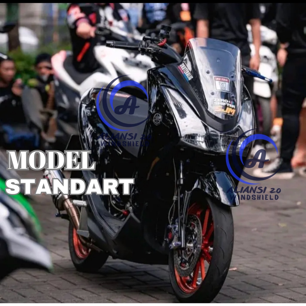 Windshield/visor Yamaha lexi 125cc model standart bening winshield lexi standar tebal