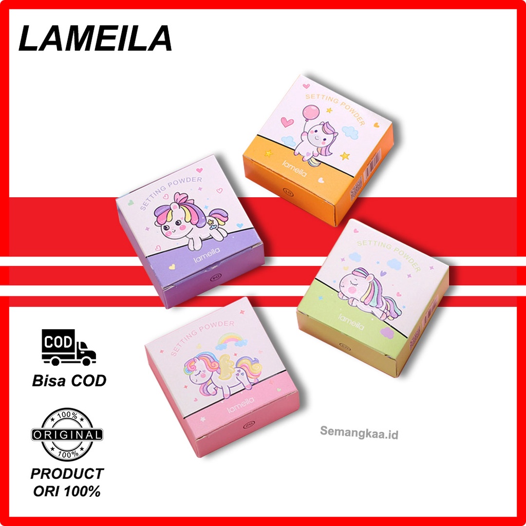 LAMEILA Bedak Unicorn Facial Oil Control Powder LA118