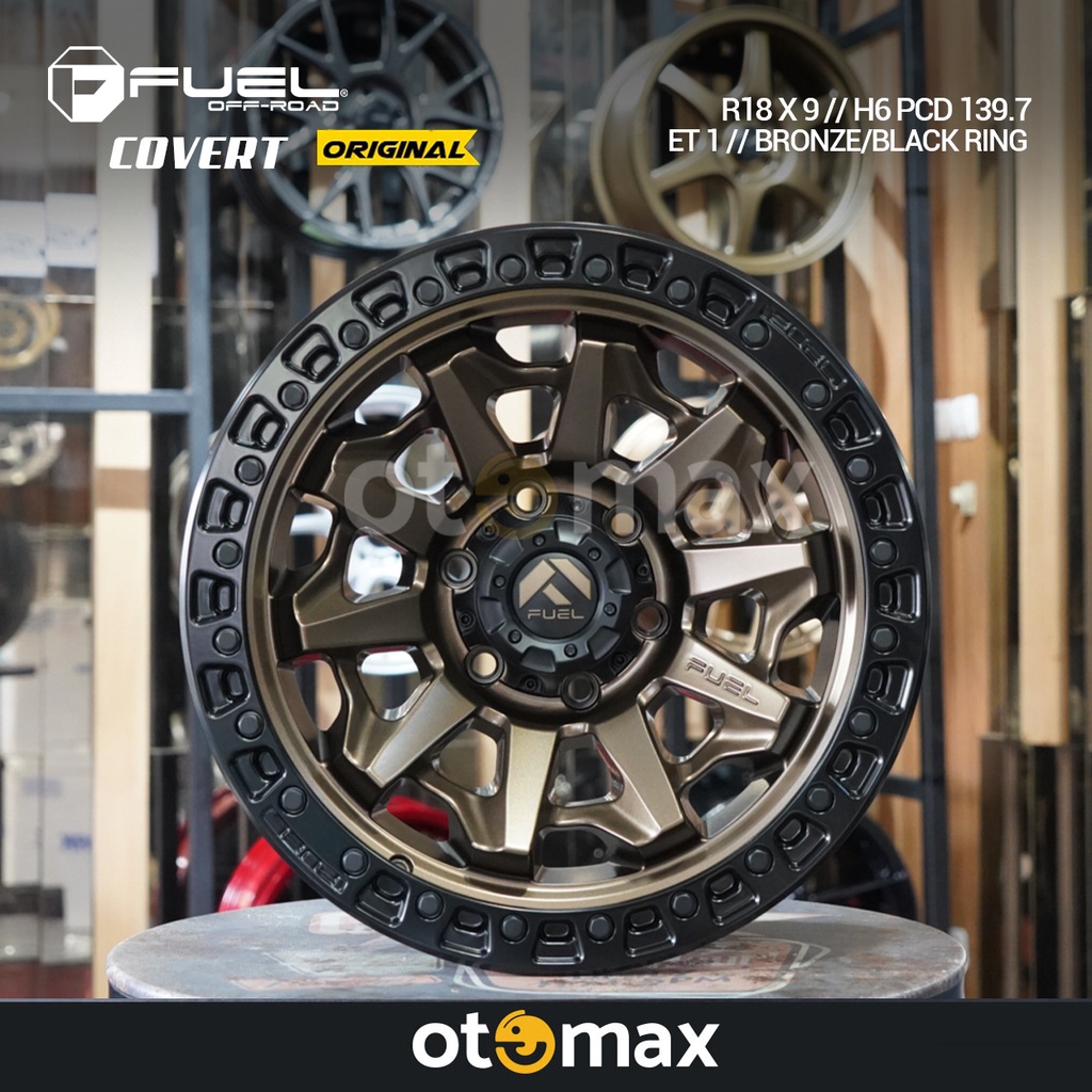 Velg Mobil Fuel Covert Original Ring 18 Bronze With Black Lip