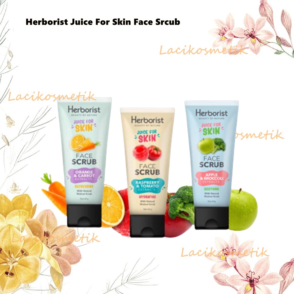 ✨LACIKOSME✨ HERBORIST JUICE FOR SKIN FACE SRCUB -  LULUR WAJAH BPOM ORIGINAL