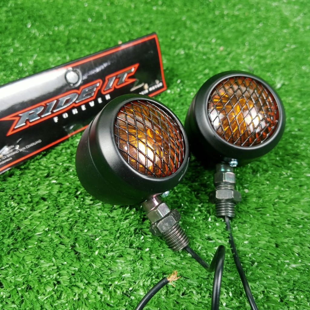 LAMPU SEIN ACIPI TRALIS JARING GRILL VARIASI BESI MOTIF NET CUSTOM JAPSTYLE CLASSIC RETRO XSR W175