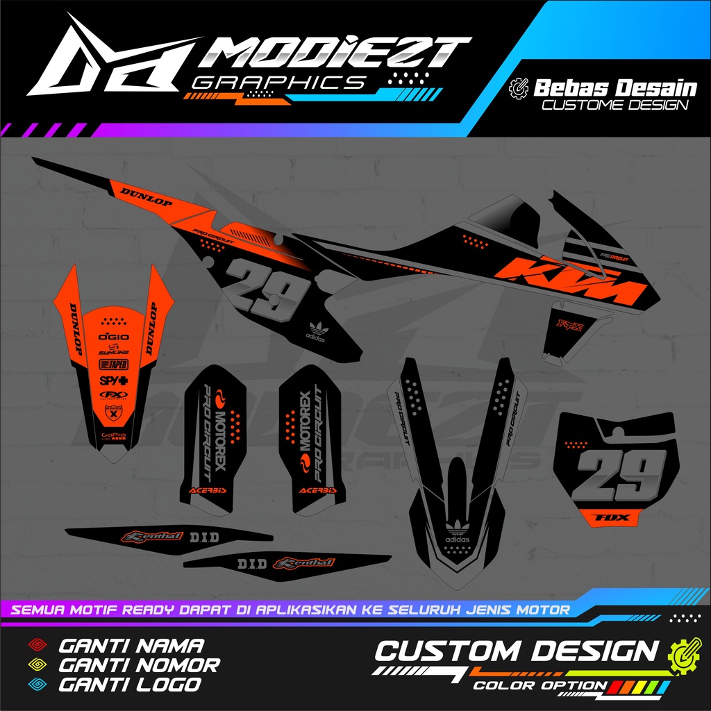 DECAL KTM 250 2015 - 2017/KTM SIXDAY STRIPING KTM 250 STRIPING FUL BODY