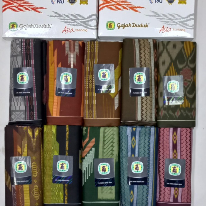 Sarung Dewasa Gajah Duduk Asia Kembang - Perlengkapan Ibadah - Hijau (D8S5) Sajadah Lebaran Gratis O