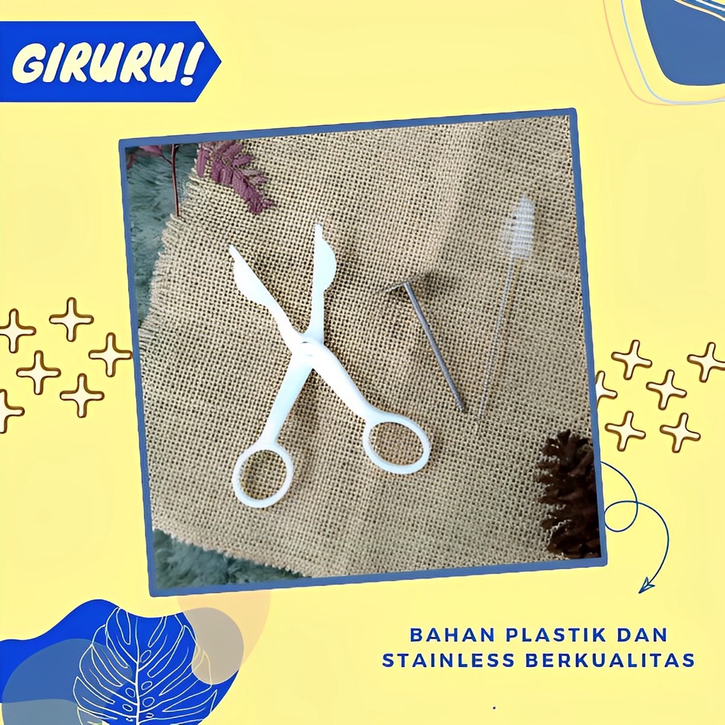 Paku Mawar Dan Gunting Mawar / Paku Dekorasi Butter Cream / Decorating Tools / Rose Nail / Scissor R