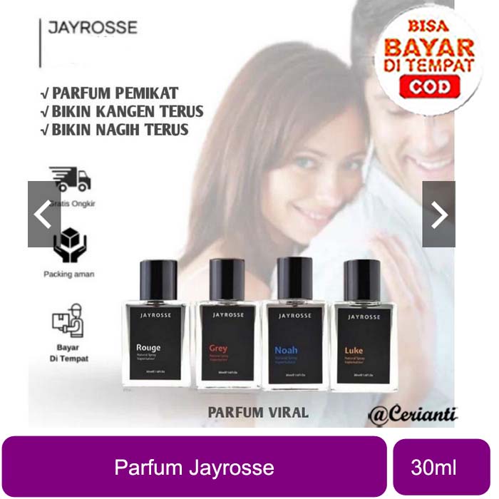 Parfum JAYROSSE Parfum Pria Parfum Tahan Lama Parfum cewek Parfum Cowok Tahan Lama Parfum Pria Tahan Lama Jayrosse Grey_Cerianti