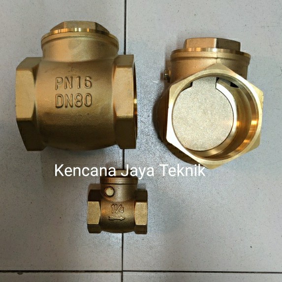 Swing Check Valve Kuningan / Klep Tabok Bronze 1" Inch Dn25