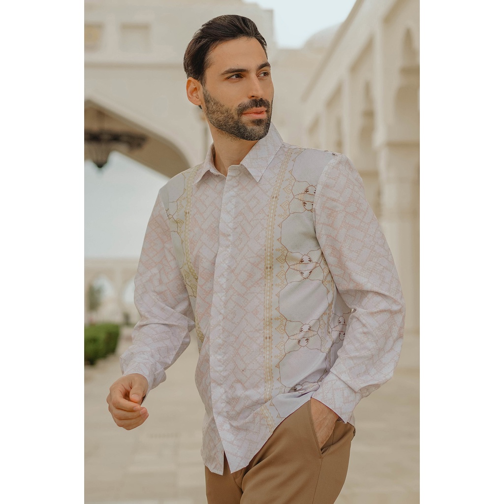 Benang Jarum Festive Men Shirt - Ivory