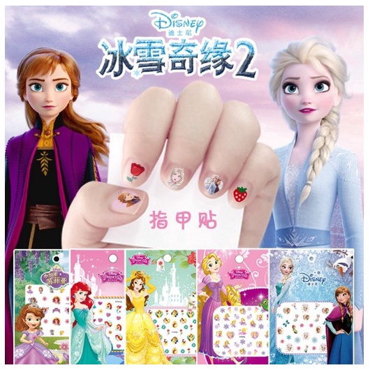 Stiker sticker kuku nail art anak princess disney mainan