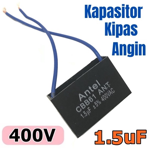 Cap. 1.5/400V AC Kotak Capacitor Kotak Segi Kipas Angin Fan Kapasitor 1,5Uf 400V Listrik AC 220v 1.5/400 1,5/400