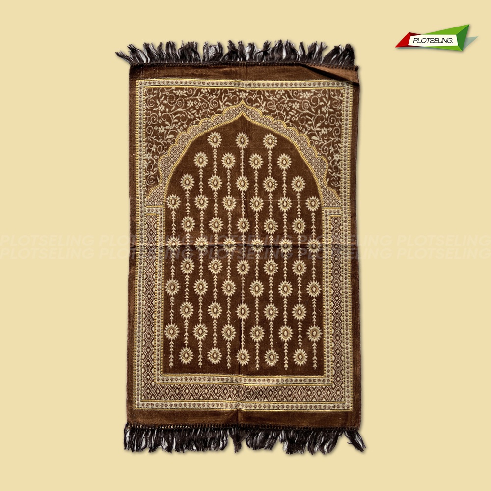 Sajadah Travel Turkey Besar EL JADEED Ukuran 68 x 110 cm Sejadah Dewasa Ibadah Hari Raya Sajadah Motif Souvenir Umroh