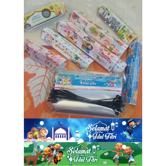 Label Snack lebaran Haji idul adha Tas Plastik Idul fitr idul adhai Angpao ampau raya bt21 princess 