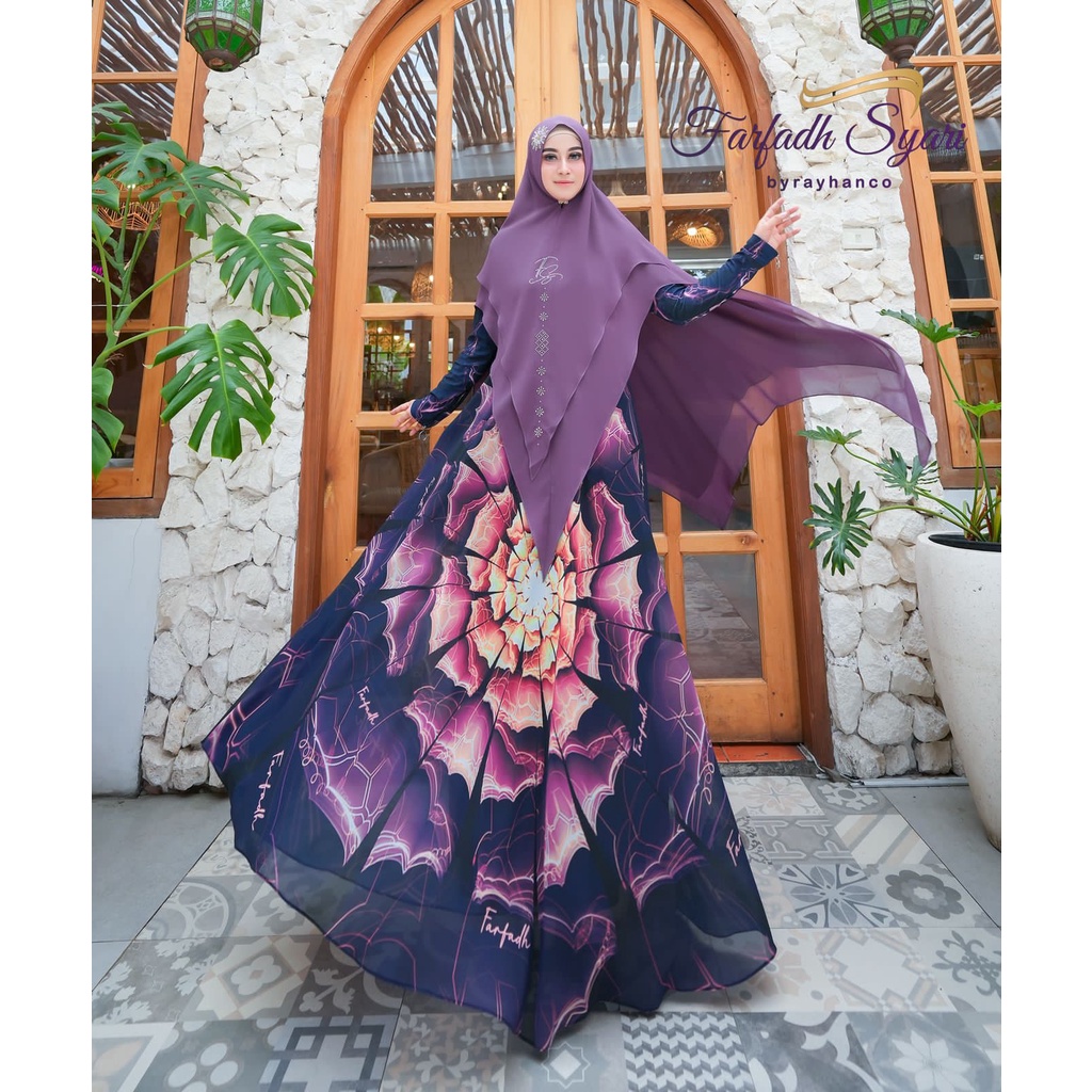 Bisyara Syar’i By Farfadh Syari ORI Hijab Gamis Syari Raya Kekinian Rayya BestSeller Terlaris Termur
