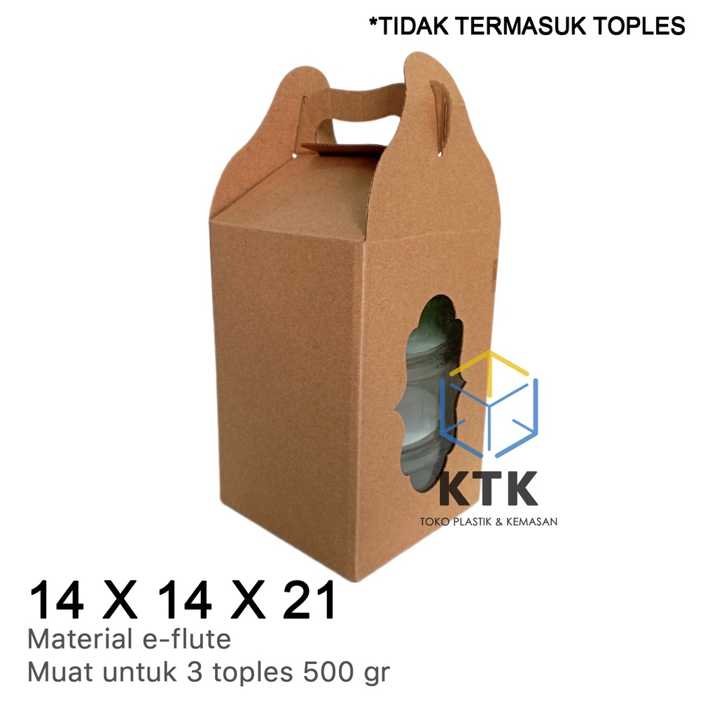 

Box Eflute 14x14x21 Toples 500 gr Kotak Dus Lebaran Natal Imlek Kardus