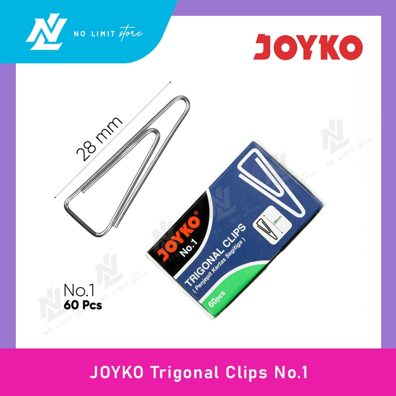 

JOYKO Trigonal Clip No.1 - Klip Penjepit Kertas - Klip Segitiga Joyko