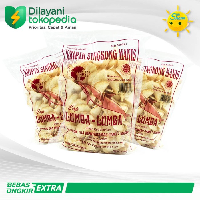 

Ready-bisa Cod Bundling 3 keripik kripik singkong Cap Lumba Malang 500 gr 500gr 3pcs - Manis