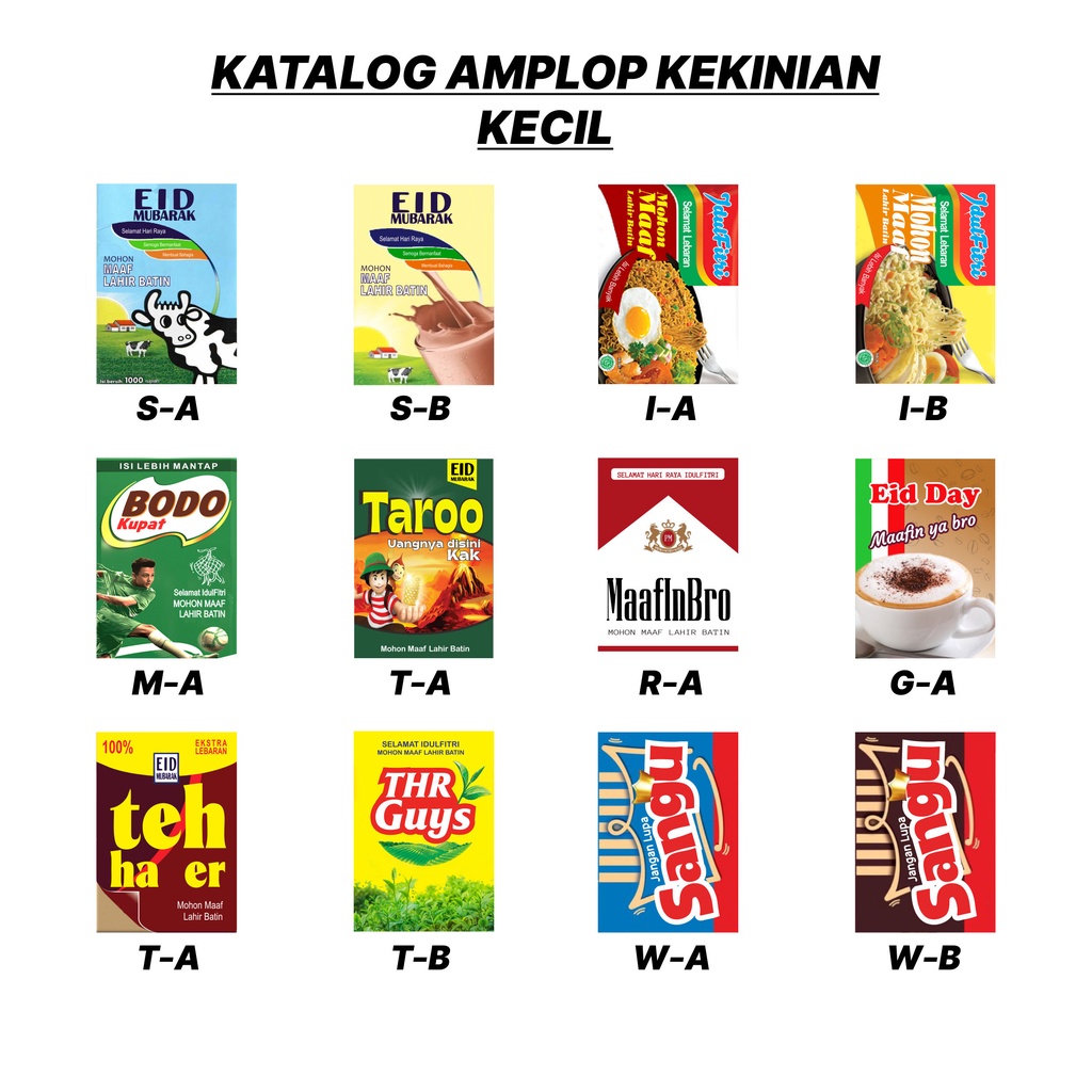 

Amplop Lebaralan Kekinian Bungkus Jajan Kemasan