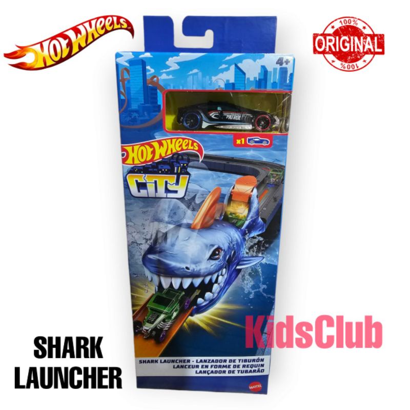 Hotwheels City.Track Hotwheels Shark Launcher.Seri Terbaru Original Mattel.