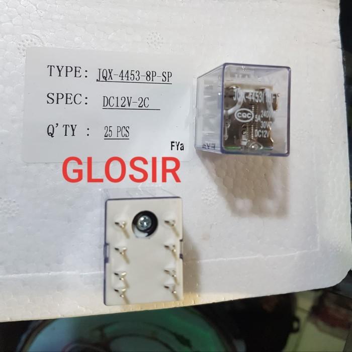 relay 12v 8p kaki 8 relai 12 volt 12 v volt 8 pin jqx 4453 8p sp