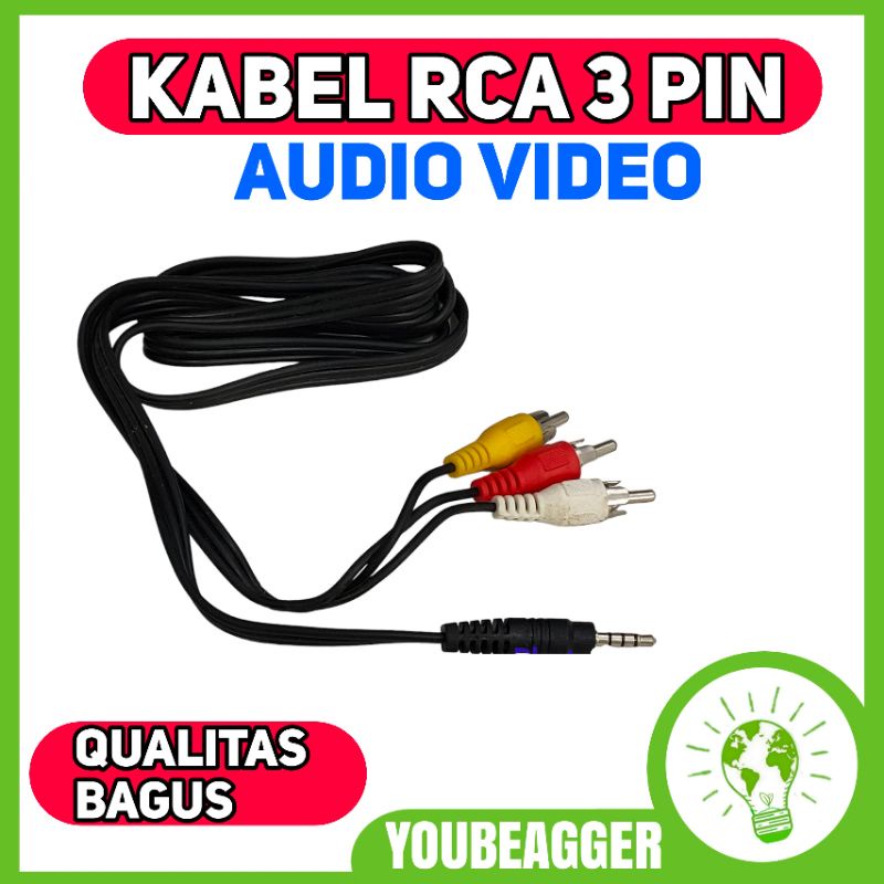 Kabel RCA 3 in 1 audio video 1.5 meter