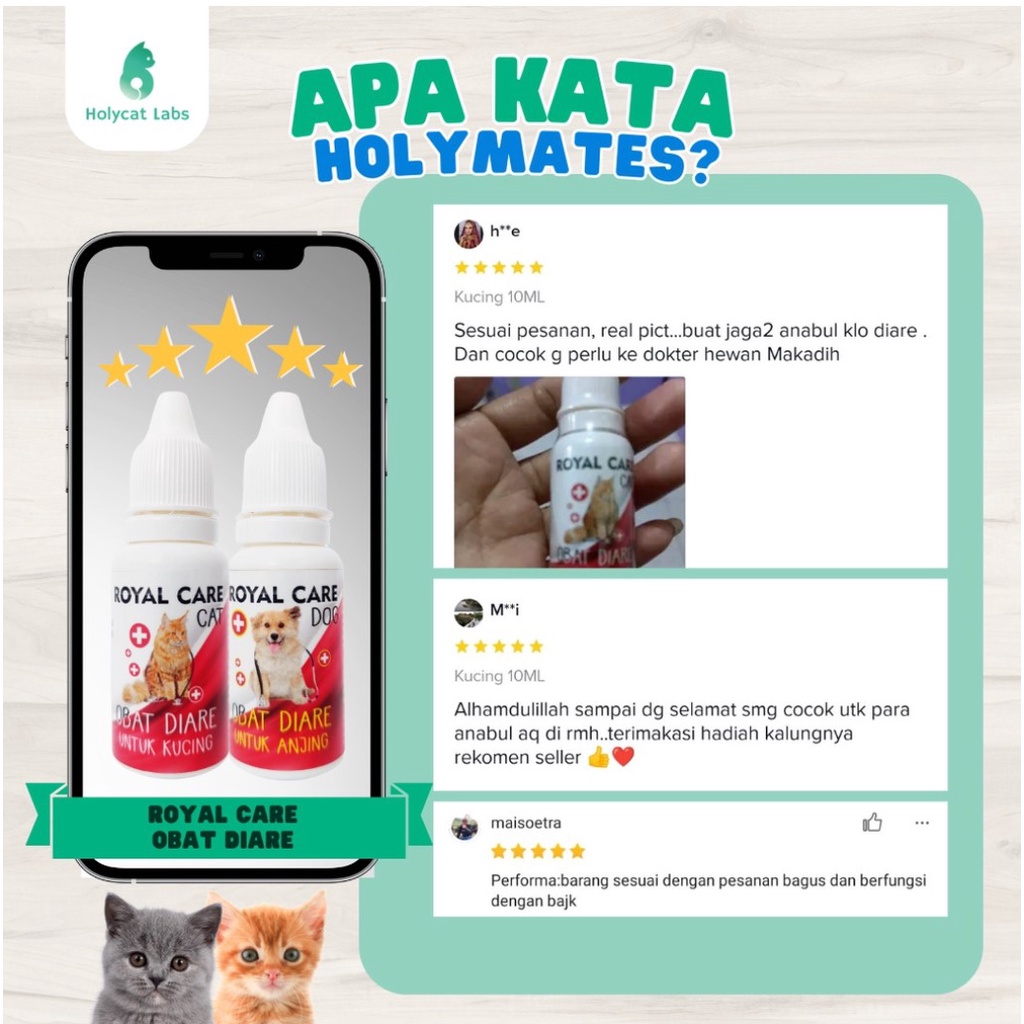 Royal Care Cat 10 ml - Obat Kucing Bab Mencret Tetes Diare Ampuh