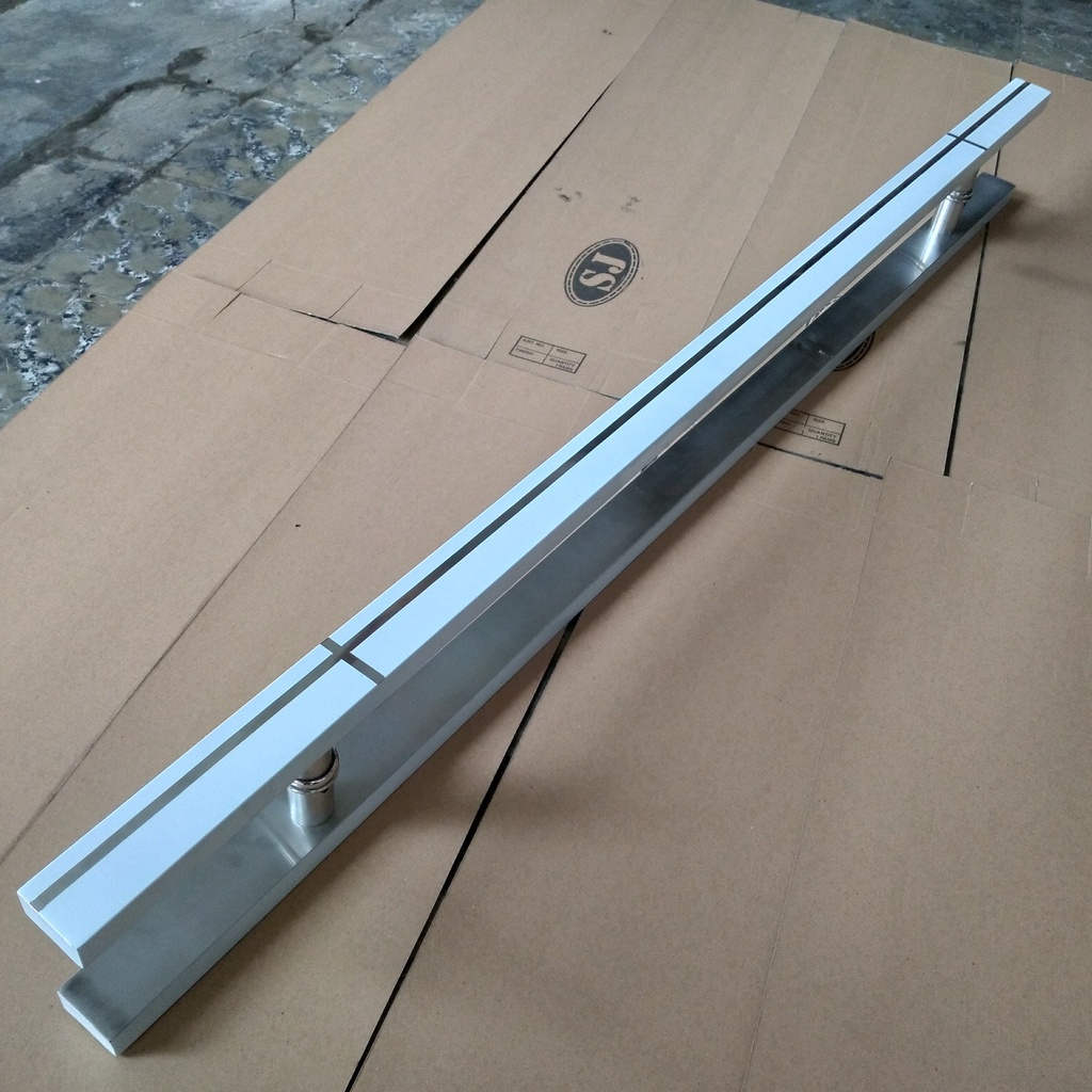 handle pintu panjang 100cm / 120cm rumah minimalis gagang tarikan pintu kaca stainless baut tembus pegangan pintu hotel pintu atm dan apartemen