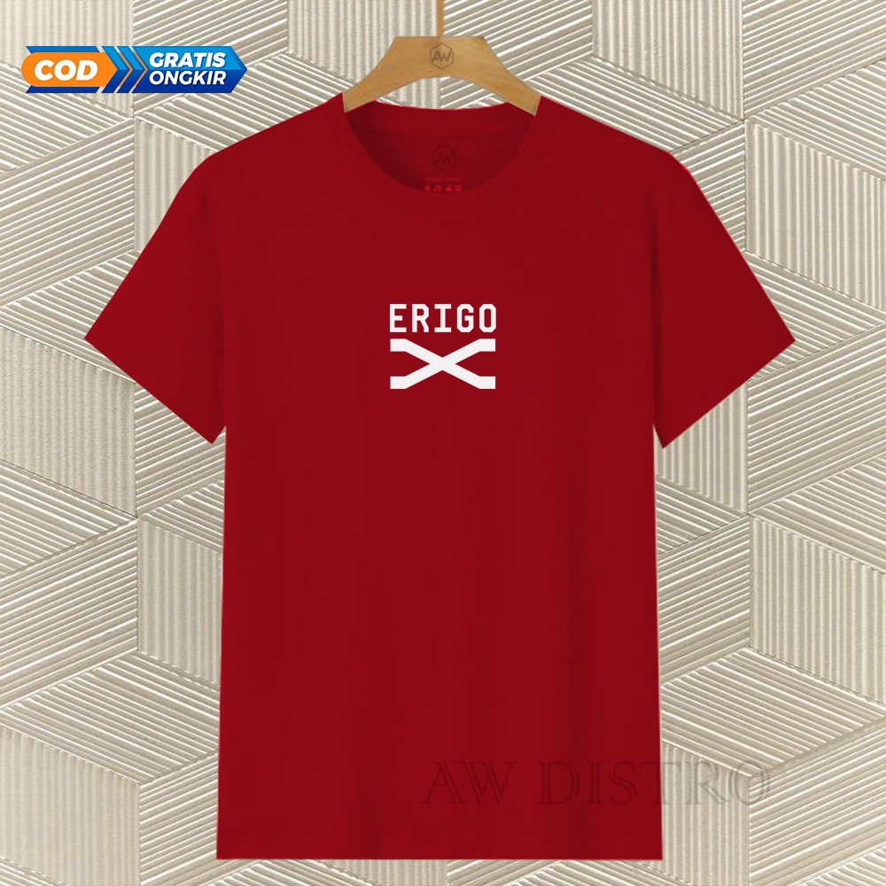 COD Baju Kaos Distro Eri X Text Putih Premium Quality Lengan Pendek