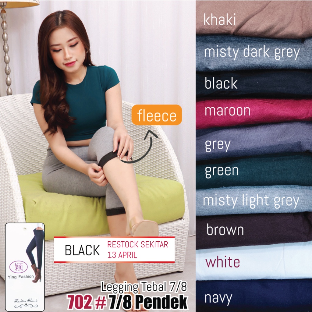 Legging Tebal pendek Wanita 702 7/8 / Legging Fleece / Legging Thermal 902 pendek / Legging fleece Wanita 7/8 Jumbo