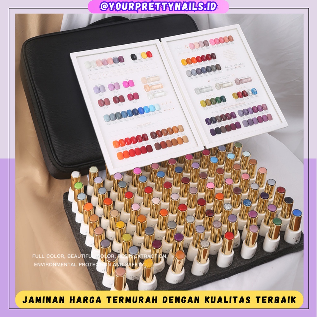 (READY STOCK) KLANA 90 COLORS 1 SET NAIL POLISH UV GEL FREE DISPLAY CAT KUKU GEL POLISH KUTEK NAIL A