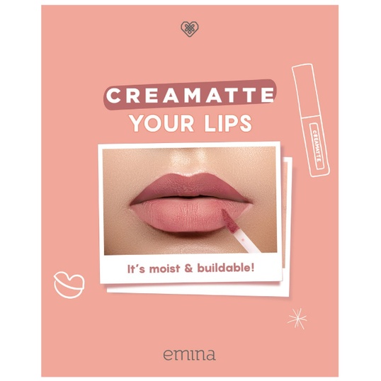 Emina Creamatte 5.5 g - Matte Lip Cream with Vit E