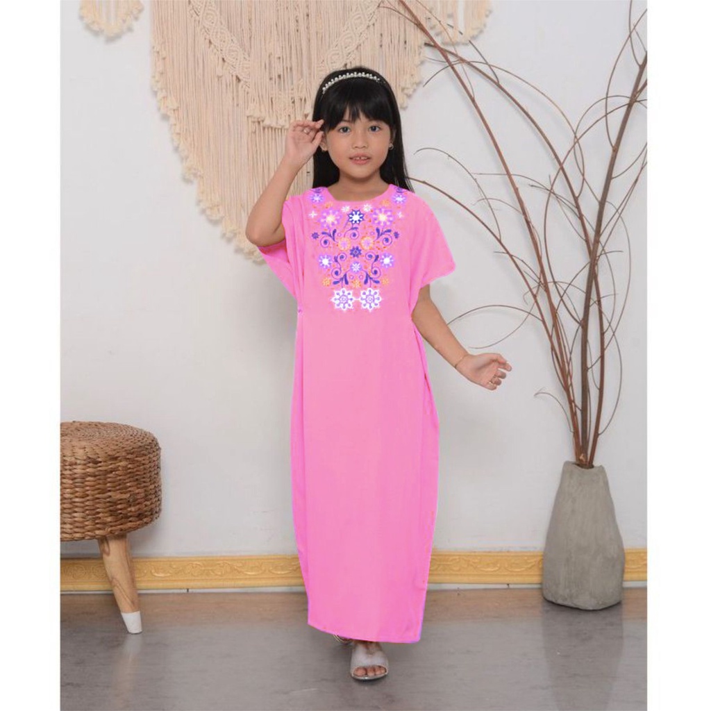 FenishaStore Dress Kaftan Anak Remaja Emi Kaftan Usia 12-14 Tahun  Bisa Bayar Ditempat COD