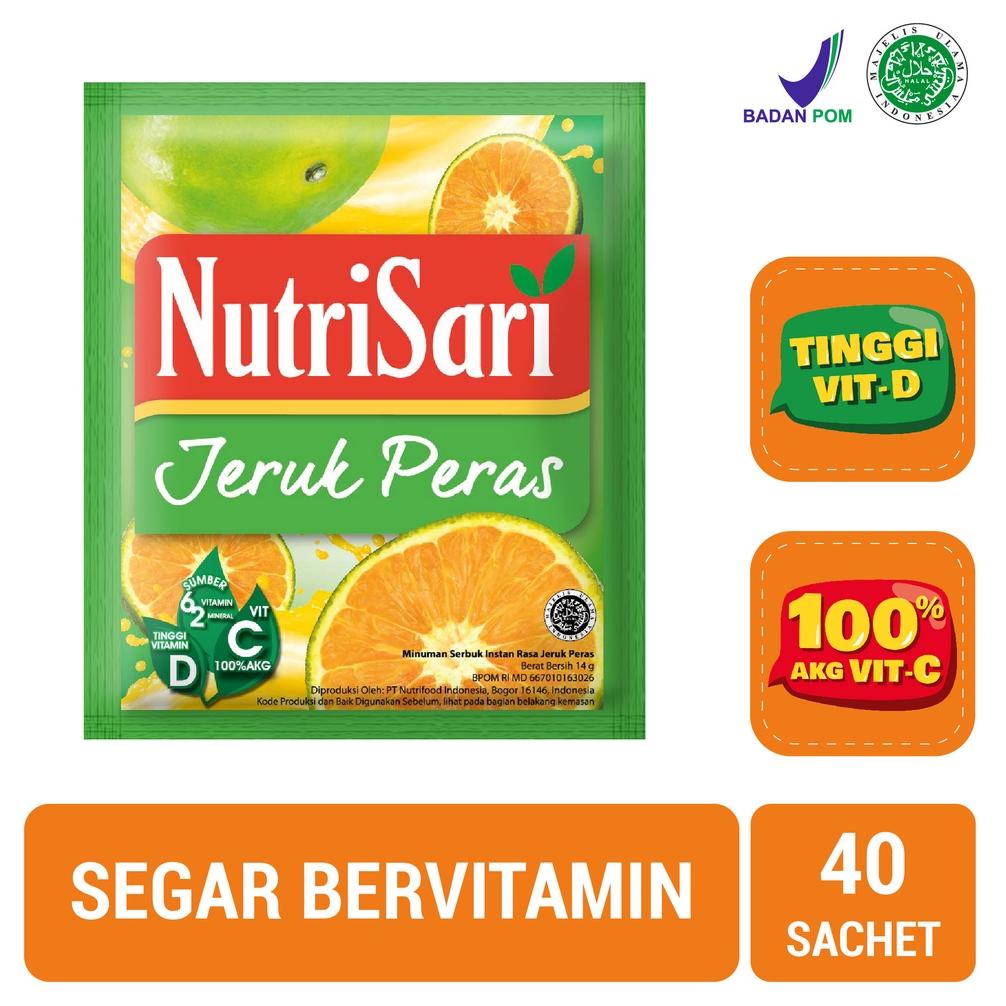 

9.9 BRANDS FESTIVAL NutriSari Jeruk Peras 40 sachet - Minuman Buah Vitamin C
