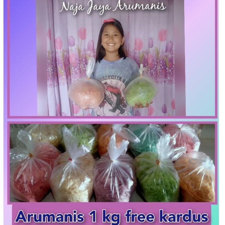 

(Terbaik) Rambut nenek 800g - 1kg Arumanis free kardus (varian warna)