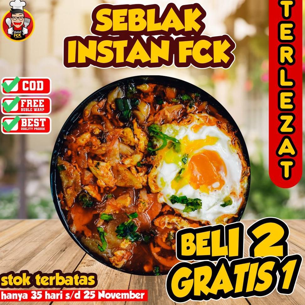 

Stok terbaru SEBLAK INSTAN FCK BANDUNG TERLEZAT SEBLAK INSTANT JAMUR FCK SEBLAK INSTAN TERNIKMAT