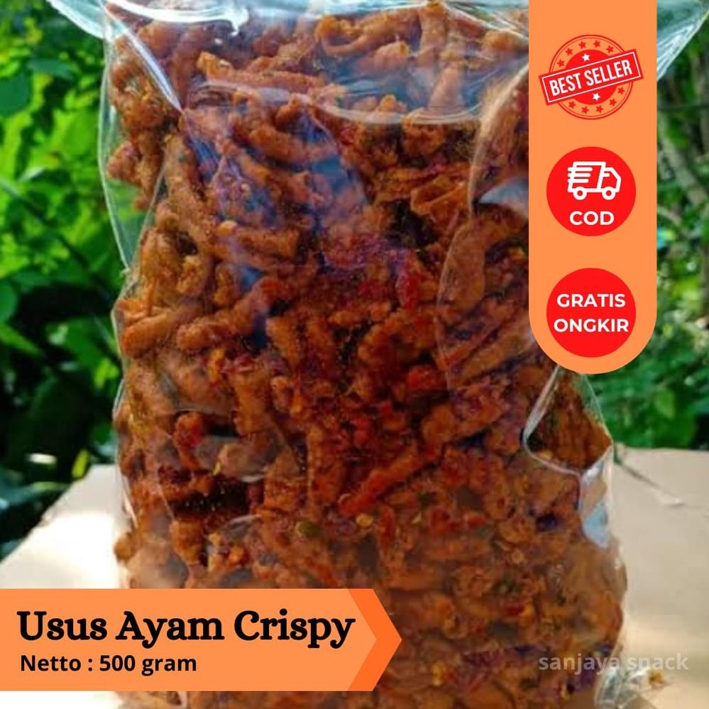 

【MEGA SALE】 usus ayam crispy bumbu pedas 500 gram