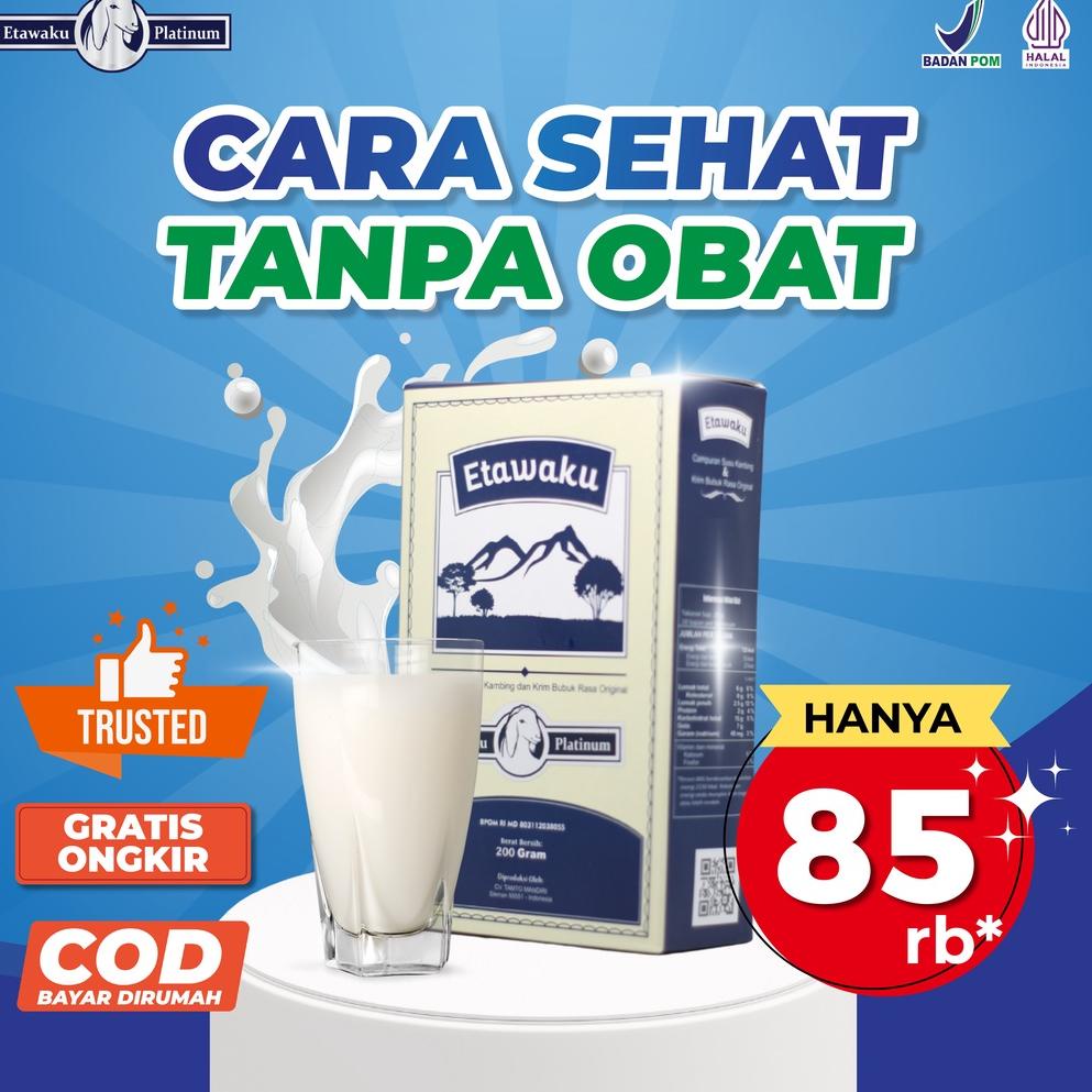 

COD✔️ Etawaku Platinum Susu Kambing Murni Sembuhkan Nyeri Tulang Sendi dan Sesak Nafas 1 Box