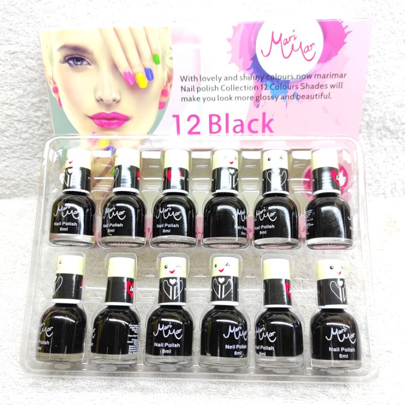 MARIMAR Nail Polish - 083GG BLACK | ❤ ❤ Kutek Hitam MARIMAR - ORI✔️BPOM✔️MURAH✔️COD✔️