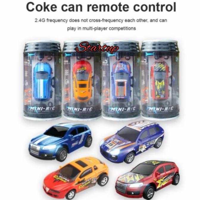 mainan mobil remote control mini rc car dalam kemasan kaleng