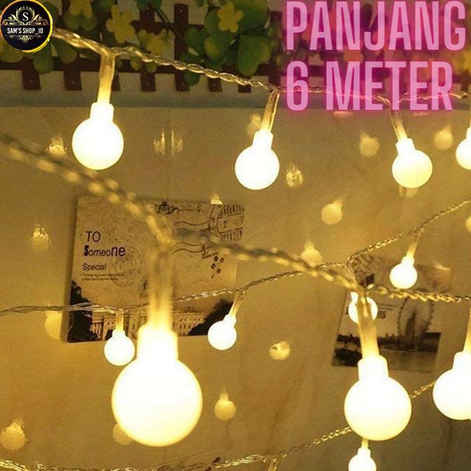 Lampu Hias Dekorasi 40 Led Kamar Taman Cafe Panjang 6 Meter