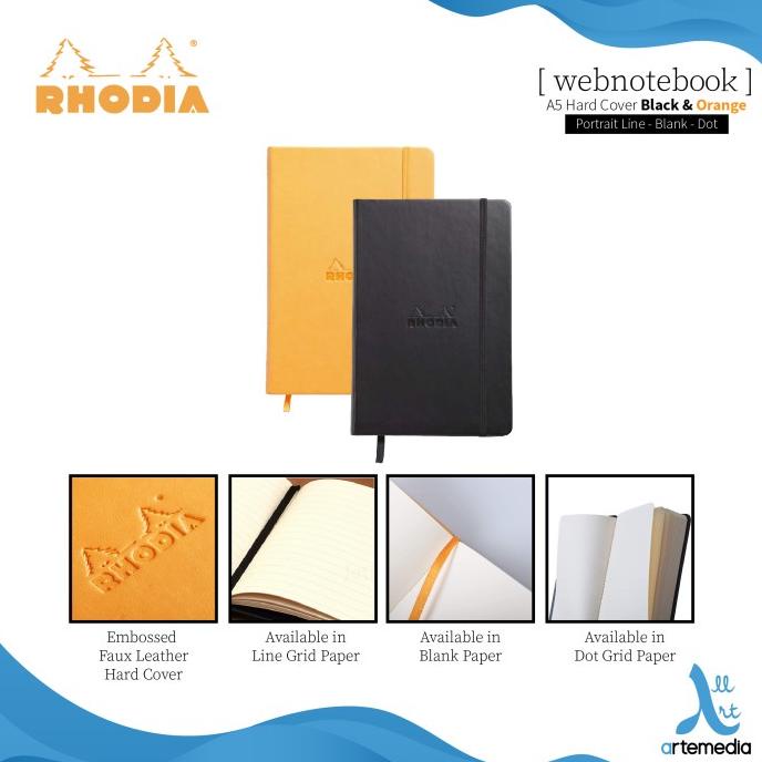 

Buku Catatan Rhodia A5 Portrait Hardcover Webnotebook