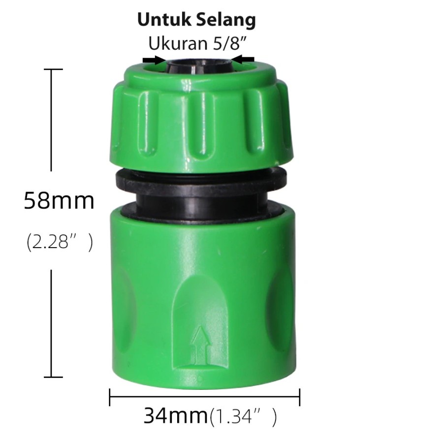 konektor quick release female ke selang 5/8 inch hose joint