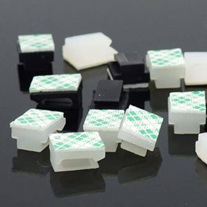 

Self - Adhesive Rectangle Wire fixed Tie Cable Mount Clamp Clip AO89 puw331 Berkualitas